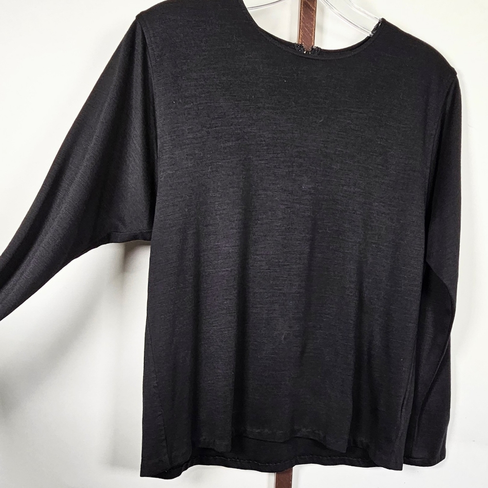 Vintage YSL wool blend dolman sleeve minimalist top S - Picture 2 of 7